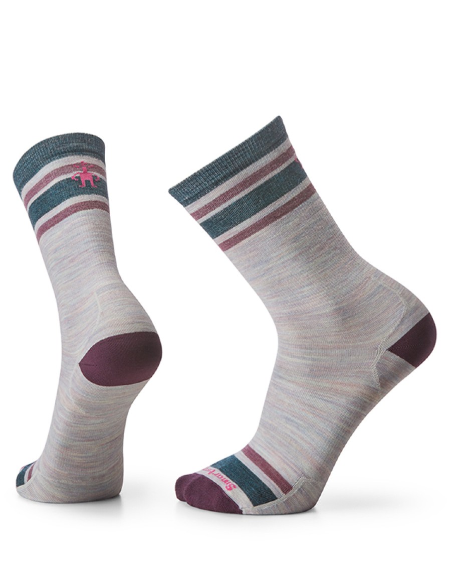 Femmes Smartwool | Women'S Everyday Top Split Stripe Crew Socks | Jean-Paul Fortin